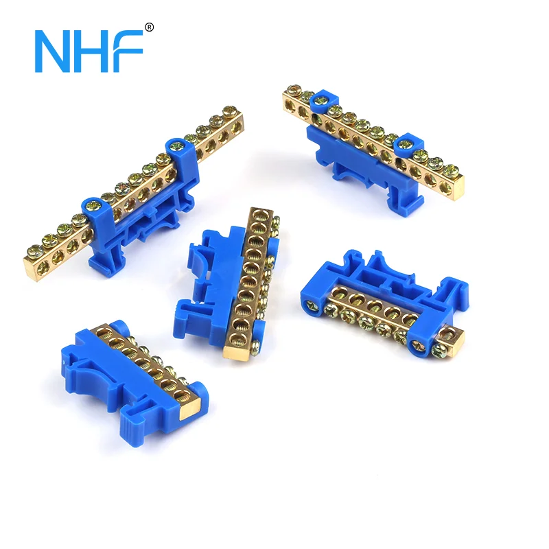 NHA06 Brass Electrical Netural Bar 100A Max Mounted With Din Rail (5)
