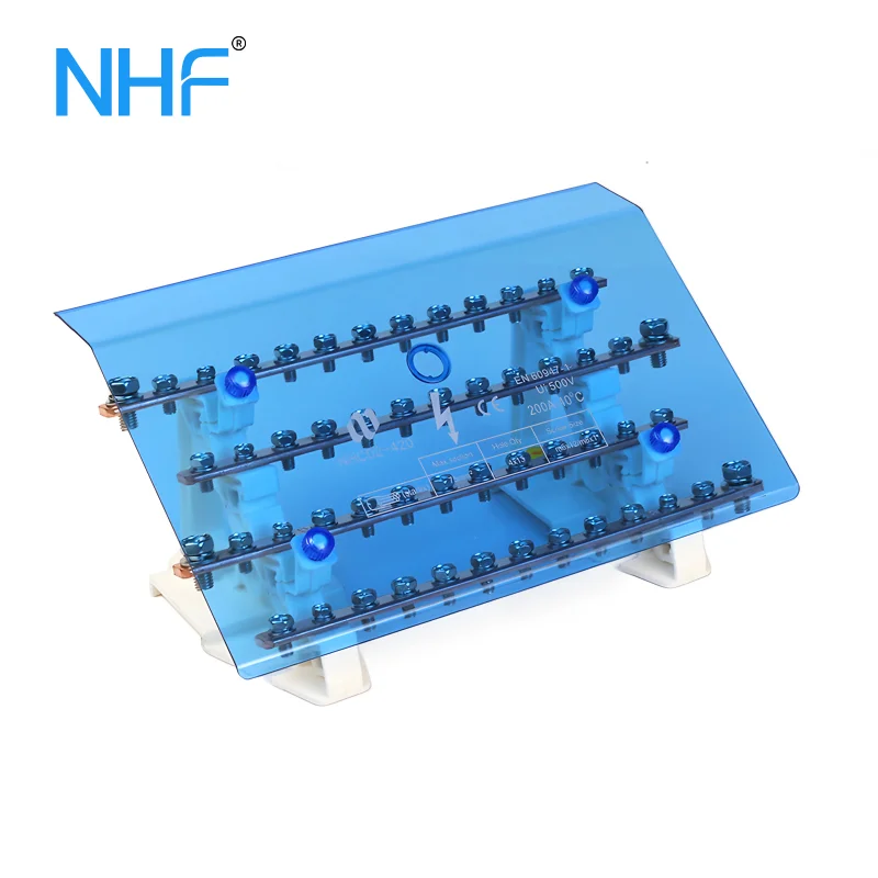 C02-250A Four Phase Distribution Block 250A With Transparent Cover