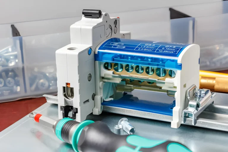 DIN Rail Terminal Block High-Quality Brass Screw and Push-In Connectors