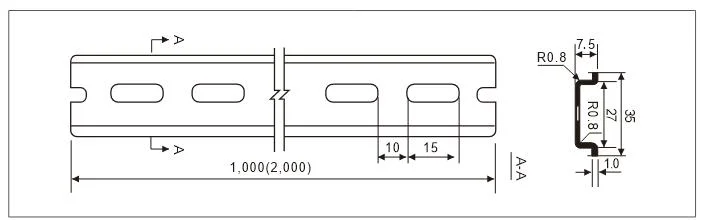 Alumimum Din Rail One Meter Two Meter (6)