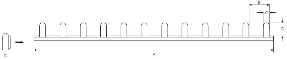 Pin Type Round Head 13P Busbar1