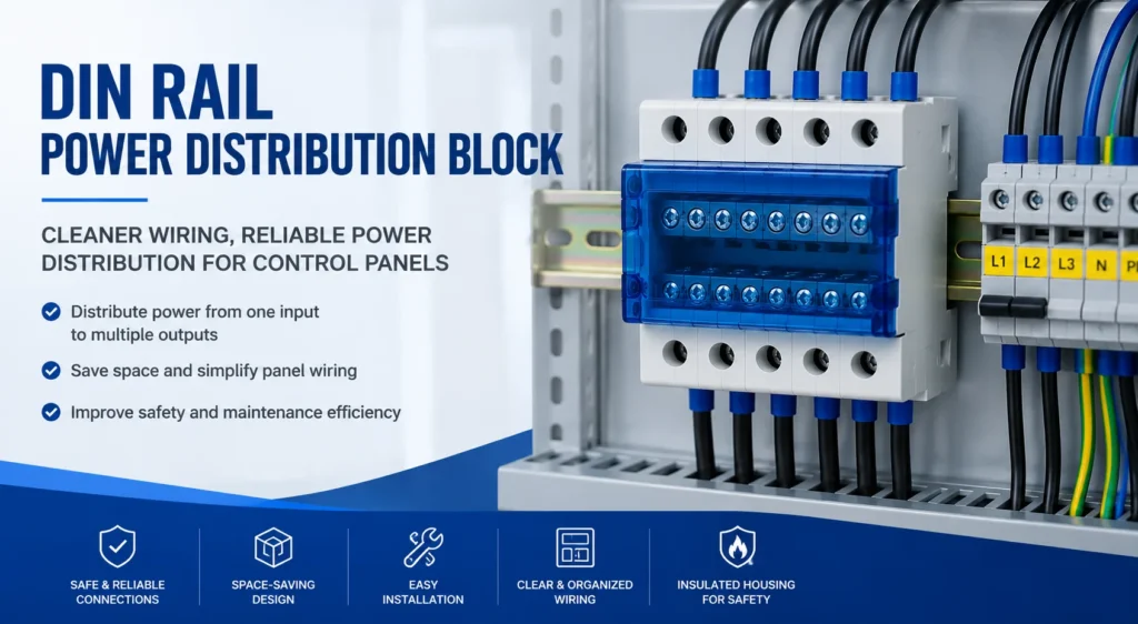 DIN Rail Power Distribution Block: Efficient Power Distribution for Control Panels